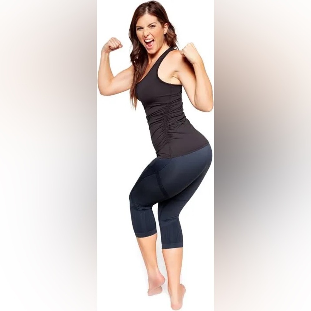 Belly Bandit’s Mother Tucker Active Capri Leggings - Storm